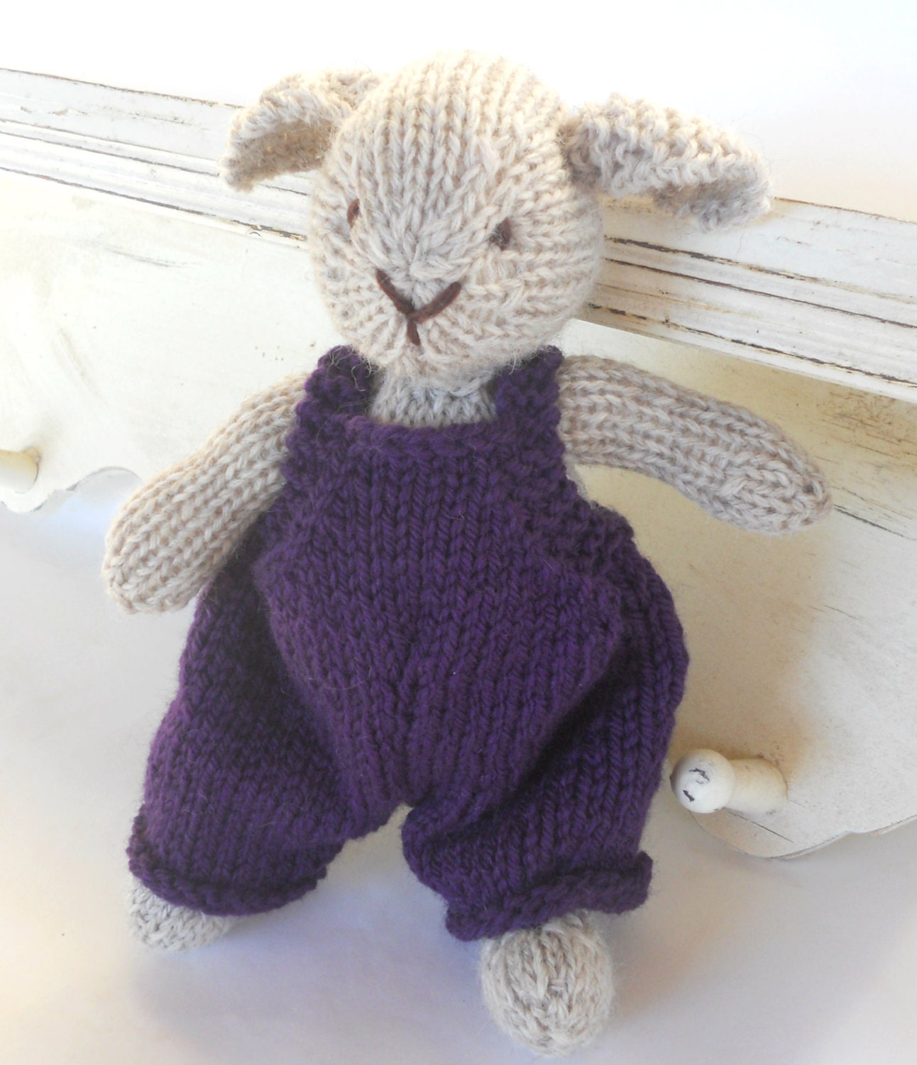 Hand Knit Lamb,  by Woolies on Etsy - Eco Friendly Farm Friend, Custom Knit, Waldorf Toy
