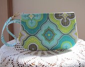 Shabby Clutch Wristlet Zipper Gadget Pouch Purse Springtime in Morocco