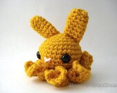 Octo-Bun - Amigurumi Octopus Bunny Rabbit Doll - Gold