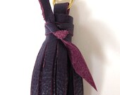 Purple Leather Tassel w/ Brass Clip