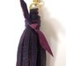 Purple Leather Tassel w/ Brass Clip