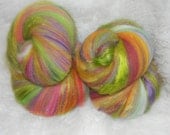 Fiber Mix Duet 2  Drum Carded  Art Batts for Spinning 2.6 oz