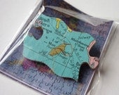 Isle of Man jigsaw brooch