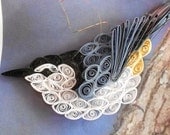 White Breasted Nuthatch Ornament design in Quilling