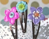 Set of 3 Hair Clips - Pinwheel