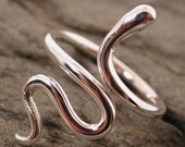 Silver Snake Ring Modern Medusa Jewelry 2013 Year of the Snake Sterling Silver Serpent Ring by SARANTOS