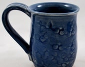 Wheel Thrown Blue Textured Mug Makes a Great Gift