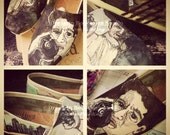 Rick and Shane painted on TOMS Walking Dead scary ghouls shoes included NO BLING Zombies