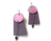 1980s Handmade Modernist Kinetic Mobile Earrings by Alice Klein