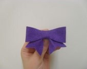 Grape Classic Felt Bow Clip