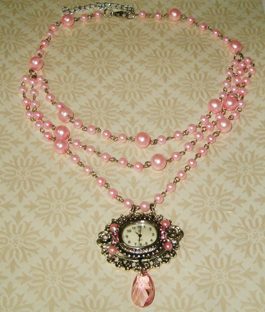 Watchface Necklace and Earrings