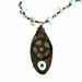 Steampunk Necklace Wire Wrapped Recycled Upcycled Eco friendly Metal Smith Repurposed Turquoise