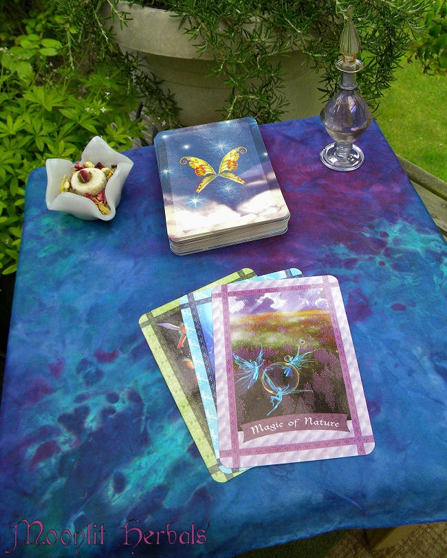 Goddess of the Galaxy Hand-Dyed Silk Altar Cloth - Protect Tarot Decks, Altar Table, Pagan Ritual Tools, Wicca, Magick