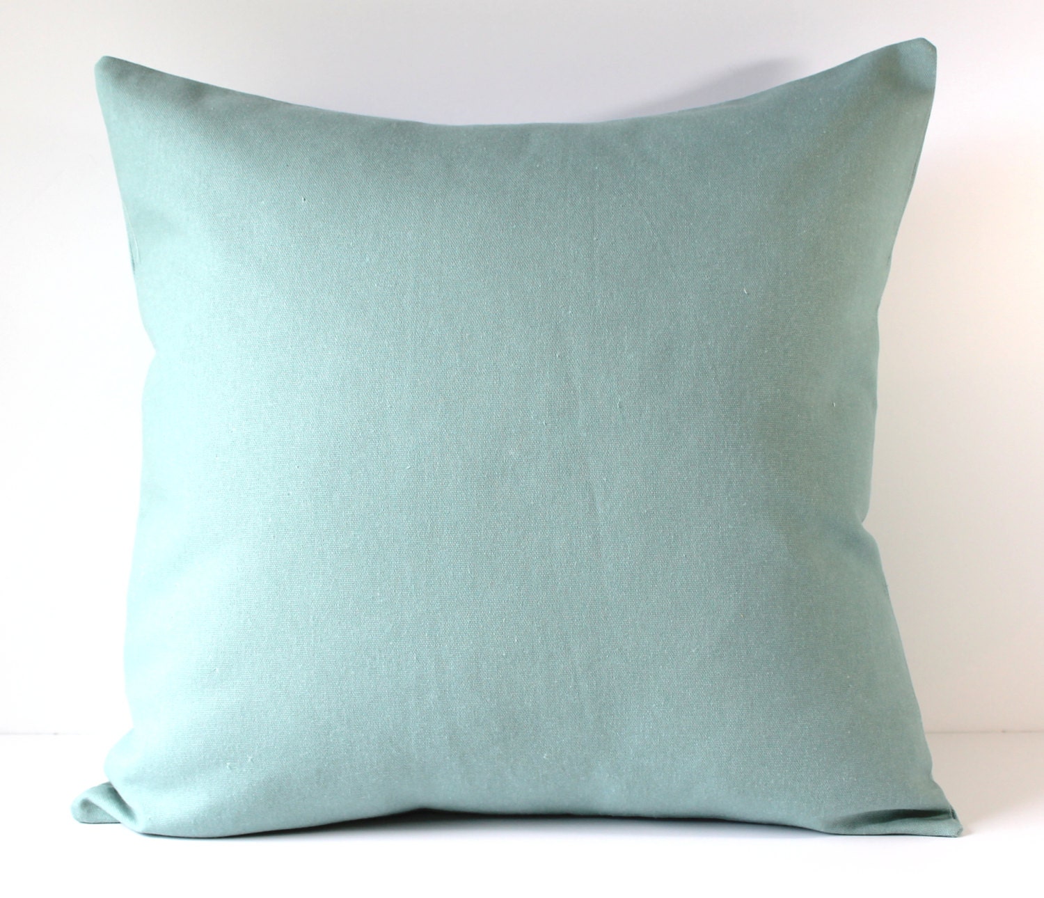 Decorative Pillow Cover - SOLID Village Blue Canvas - 18 x 18 Cushions Pillows - Home Nursery Decor - Dorm