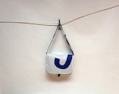 Recycled Sail Messenger Bag - Blue J