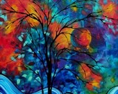 Abstract Landscape Art Huge Colorful Original Painting 36x36 - A Secret Place by MADART Studios
