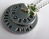 Personalized Hand Stamped Necklace - New Mom Necklace - Childs Name and Birth Date