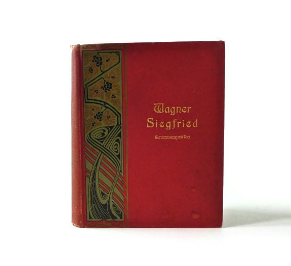 Wagner Siegfried Opera Sheet Music Bound Art Nouveau Book
