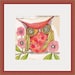 red owl painting - watercolor - print - limited edition and archival print, 8 x 8 inches by cori dantini