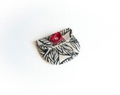 Gift for bridesmaid clutch fabric wallet coin clutch purse bridal wedding pouch beige black red rose by Lolos