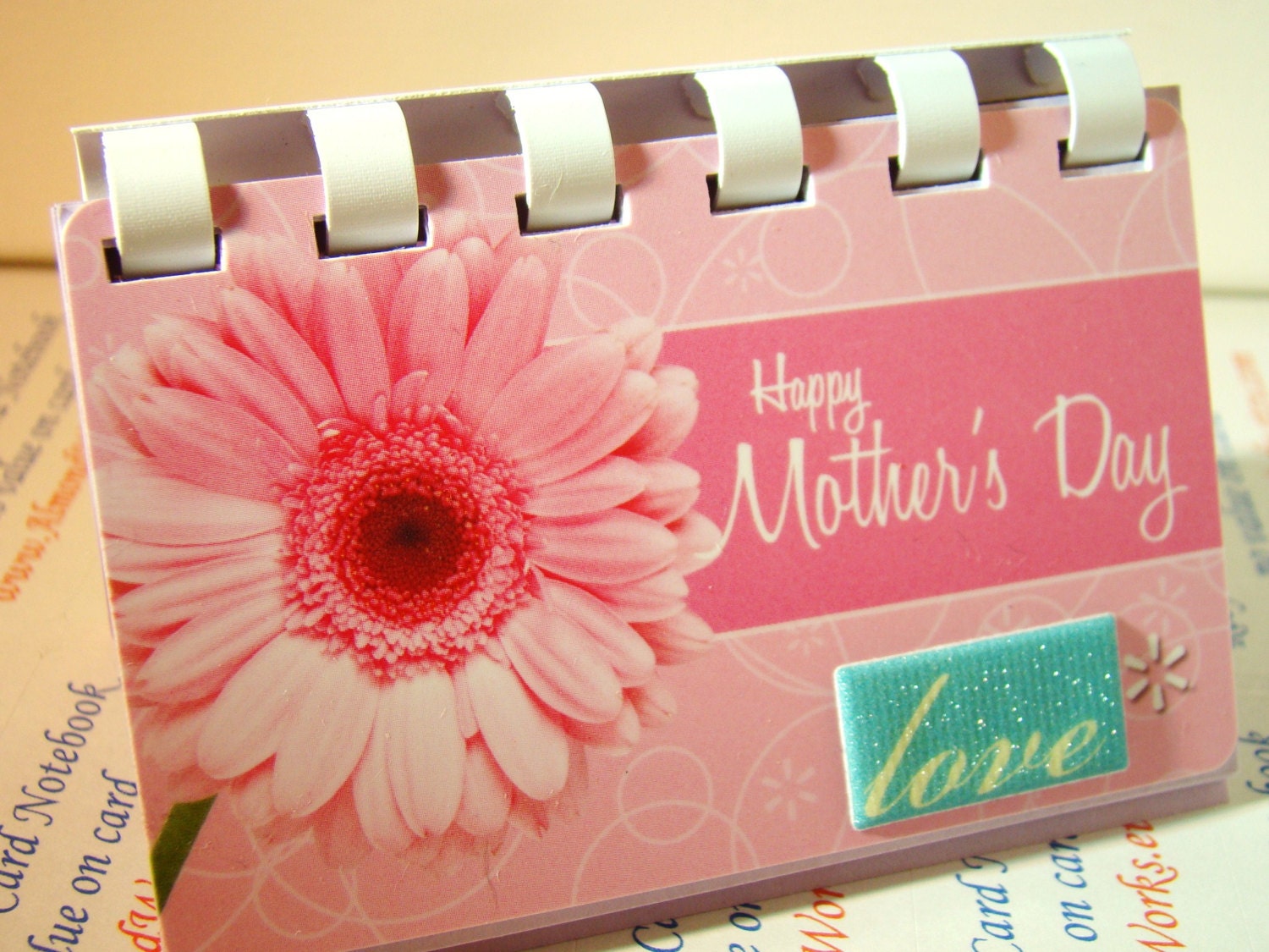 Happy Mothers Day Love  ---   uPcycled Giftcard Notebook