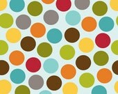 1 Yard - Flannel - Puppy Park Big Dots in blue by Riley Blake Fabrics