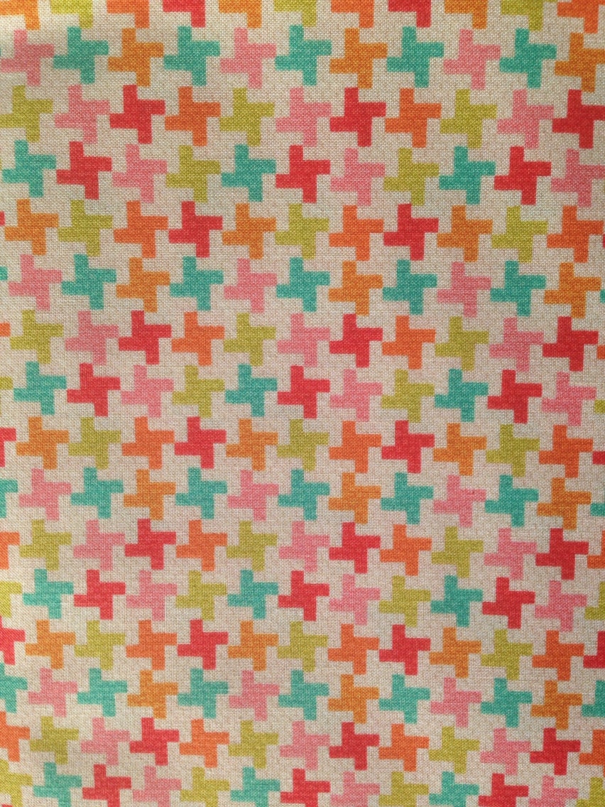 1 yard of Textured Basics Vintage Houndstooth in Multi by Patty Young for Michael Miller