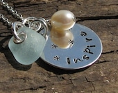 Inspire Sterling Beach Glass Necklace