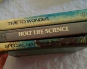 Set of 3 Hardcover Holt Science Basic Reading School Books Vintage 1980