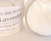 Lavender  Shea Cocoa Body Butter Balm - Sweet Earthy Essential Oil Lotion Travel Size - ABreathOfFrenchAir