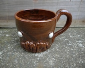 Hand thrown ceramic Cthulhu mug-stoneware