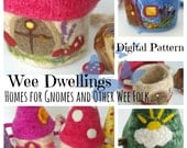 PDF Knitting and Felting Pattern for Felted Wool Houses : Wee Dwellings (Waldorf Inspired Toy and Pouch)