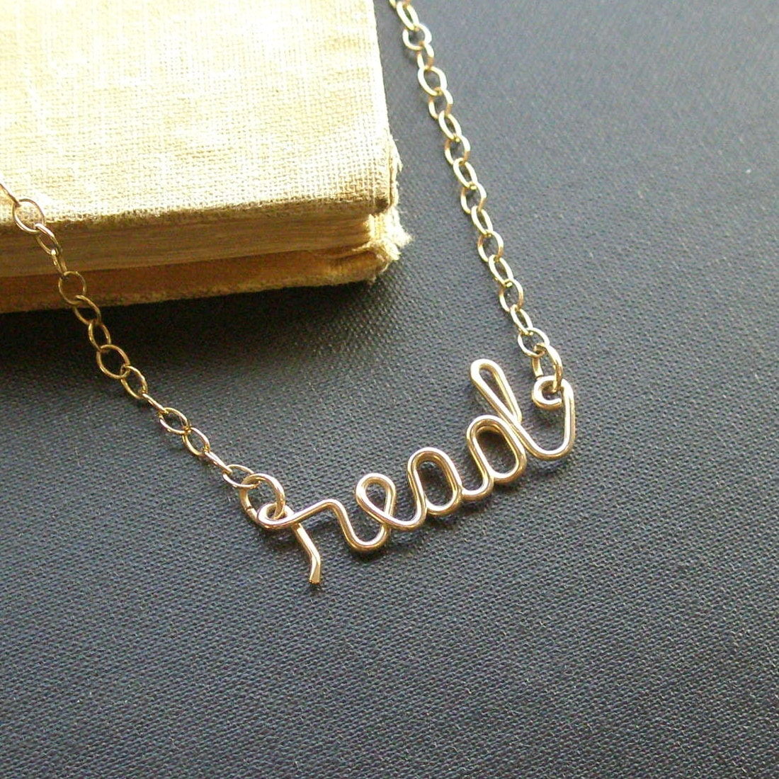 read necklace - 14K gold fill