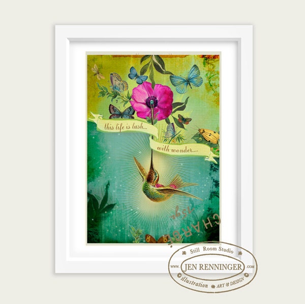 This Life is Lush with Wonder - inspirational print - Large print from the Sense of Wonder series