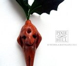 Hand sculpted Mini Mandrake Brooch Pin