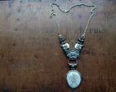 Evolution.  Vintage assemblage necklace.