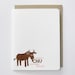 Gnu Pun Greeting Card / Animal Puns / Stationery / Note Card /