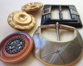 Vintage Celluloid Buckle Pieces for Reuse