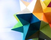 Rainbow geometric origami star- rainbow star polyhedron