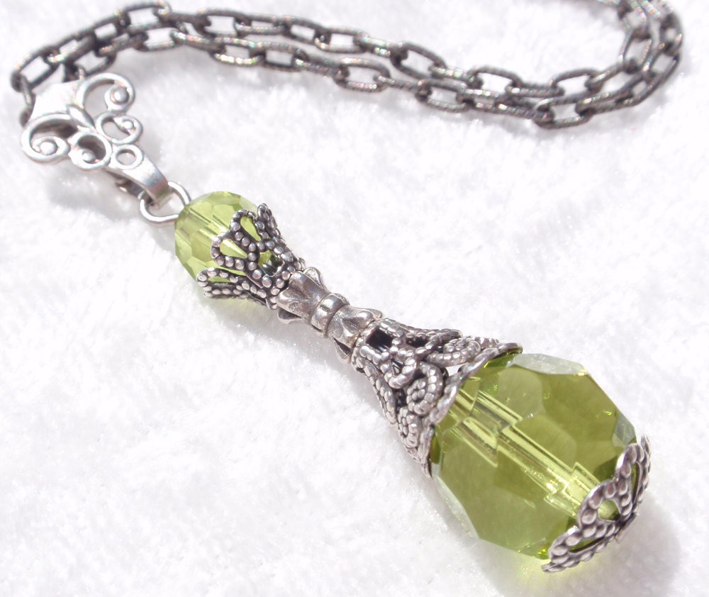 Lime Green Bottle Pendant