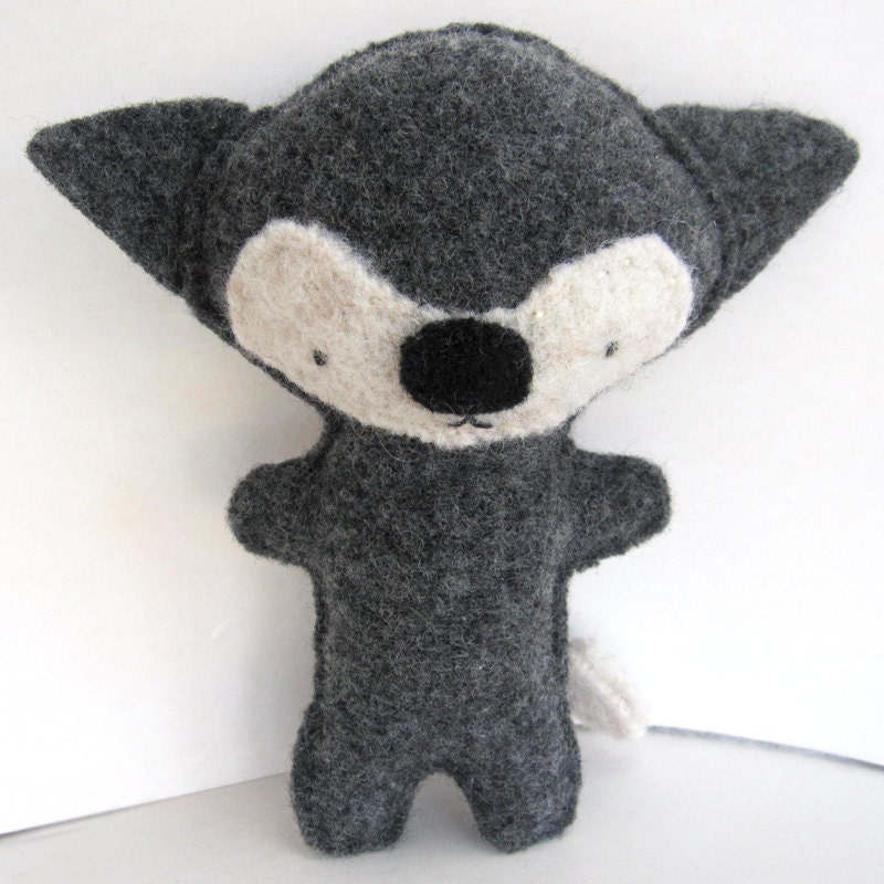 Gray Fox - Recycled Wool Plush Toy
