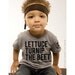 lettuce turnip the beet - eco-heather grey track shirt - baby and toddler sizes