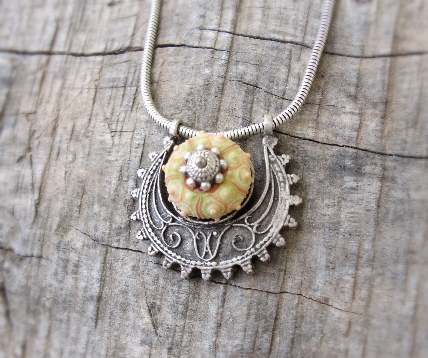 Sputnik Sea Urchin Necklace Ethnic Jewelry