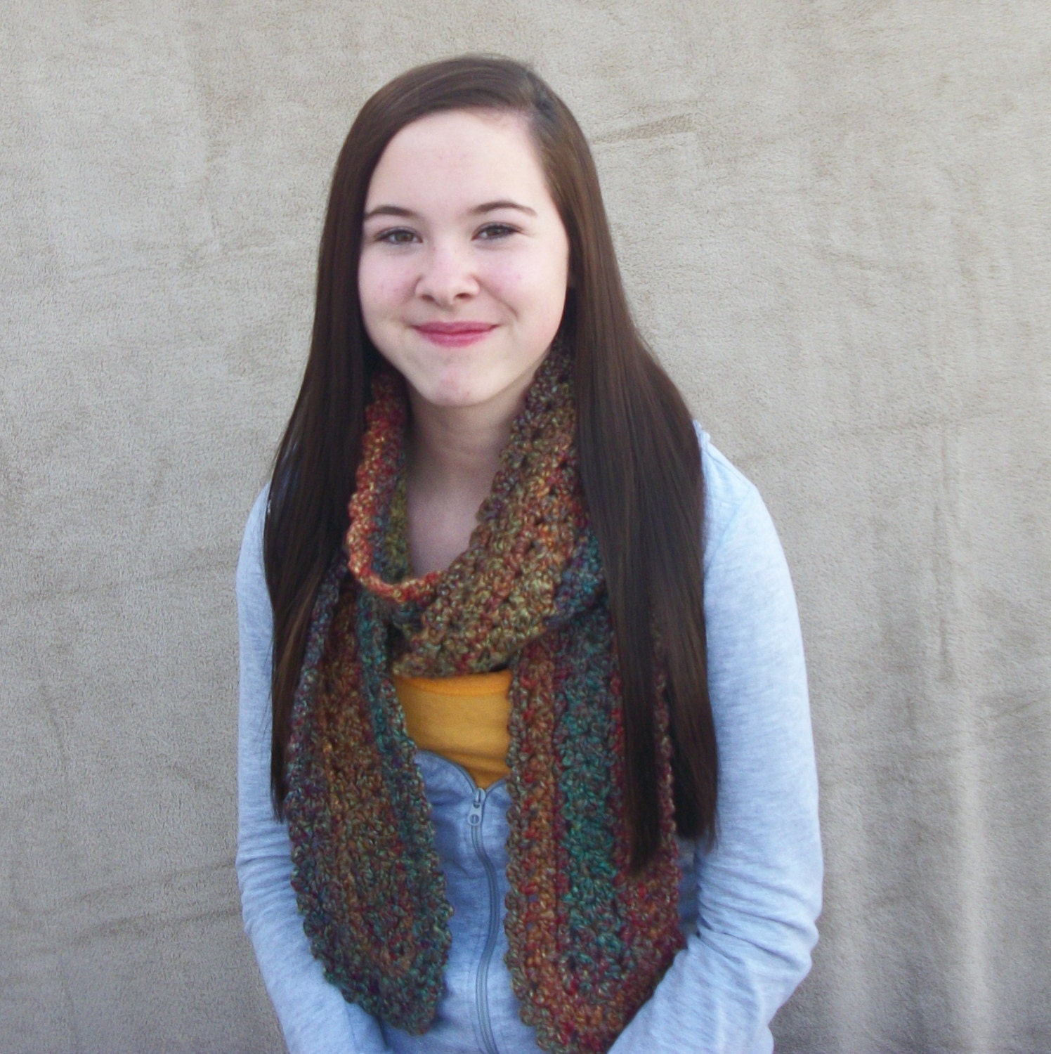 The Goldilocks Scarf -  Lacy Neckwarmer, Hand Crocheted Scarf, Handmade from Soft yarn Scarf