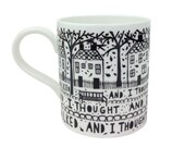 I Walked And I Thought, Ceramic Mug (Black)
