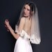 Alençon Lace Bridal Veil shorter Version