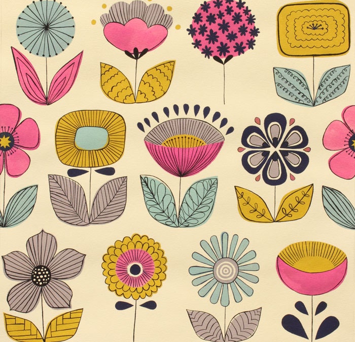 Alexander Henry FABRIC - Mecca for Moderns - Urban Ditsy - Tea