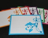Flower journaling tags - set of 6 - with rhinestones