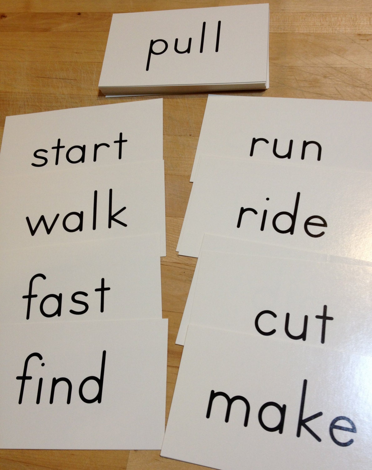 Zaner Bloser Word Cards 50 Action Words and Color Words