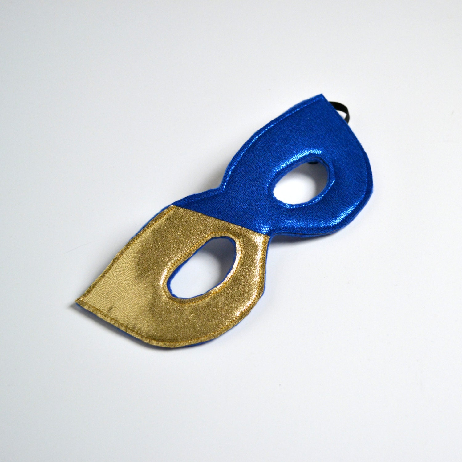 SALE - Super Hero Mask - Royal blue and gold (WOW042513-6)